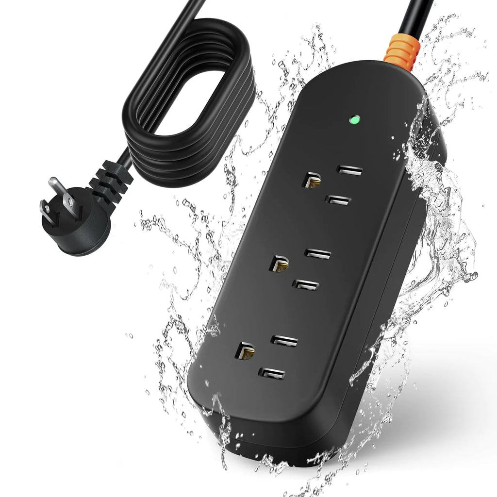 Outdoor Extension Cord Waterproof Heavy Duty Extension Cord Power Strip Waterproof Surge Protector Power Strip Weatherproof Outdoor Power Strip (5.99 FT)